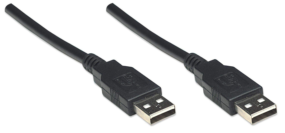 MANHATTAN 306089 Hi-Speed USB A Device Cable, USB 2.0, Type-A Male to Type-A Male, 480 Mbps, 1.8 m (6 ft.), Black