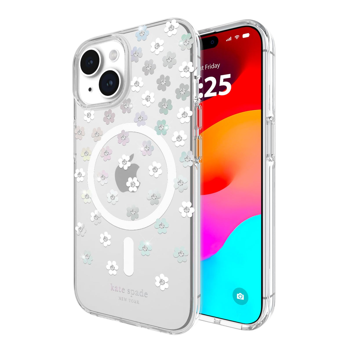 Kate Spade New York iPhone 15 Case / iPhone 14 Case / iPhone 13 Case, Compatible with MagSafe - Scattered Flowers