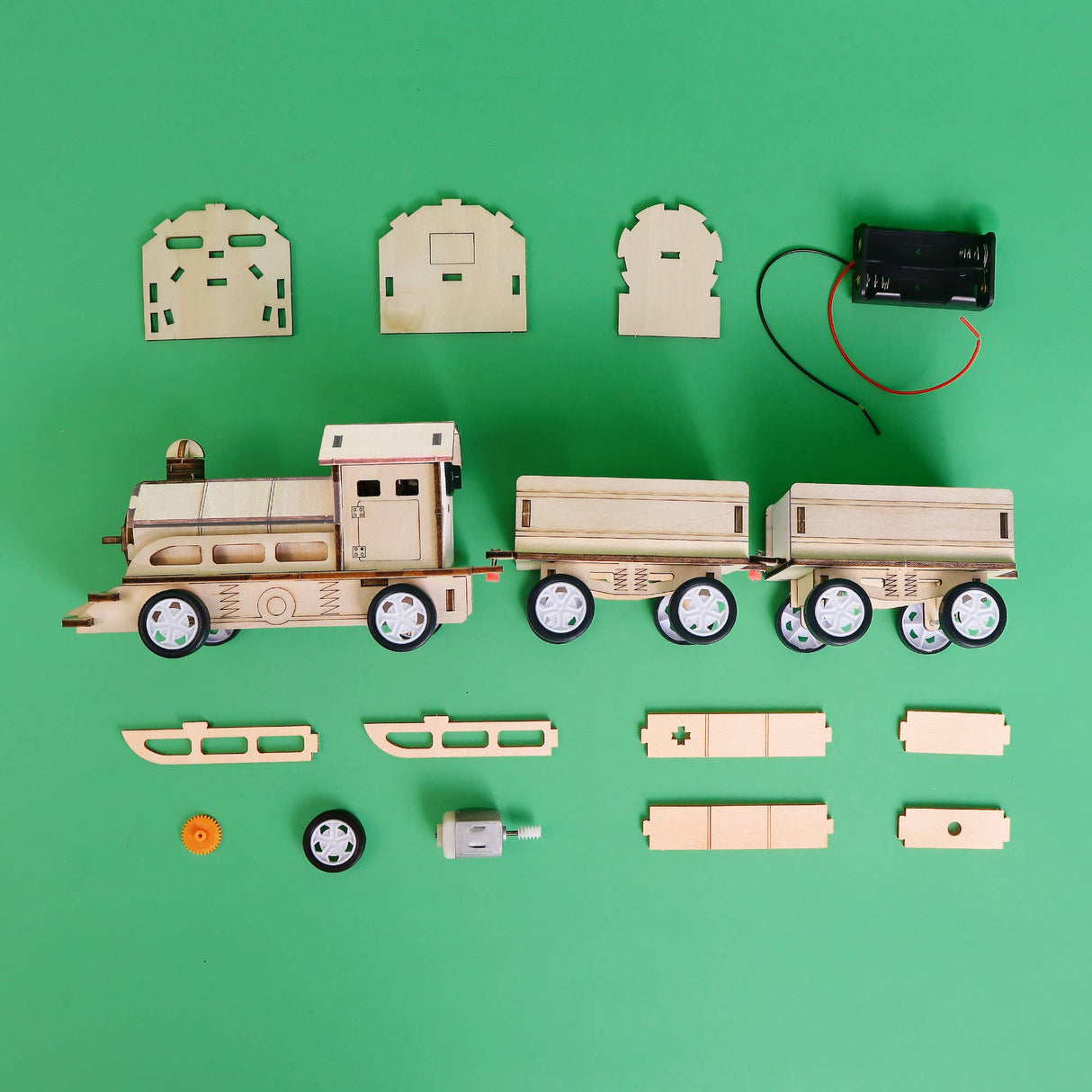 Kitsville - Train DIY Kit, Educational STEM Toy for Kids, Craft Kit