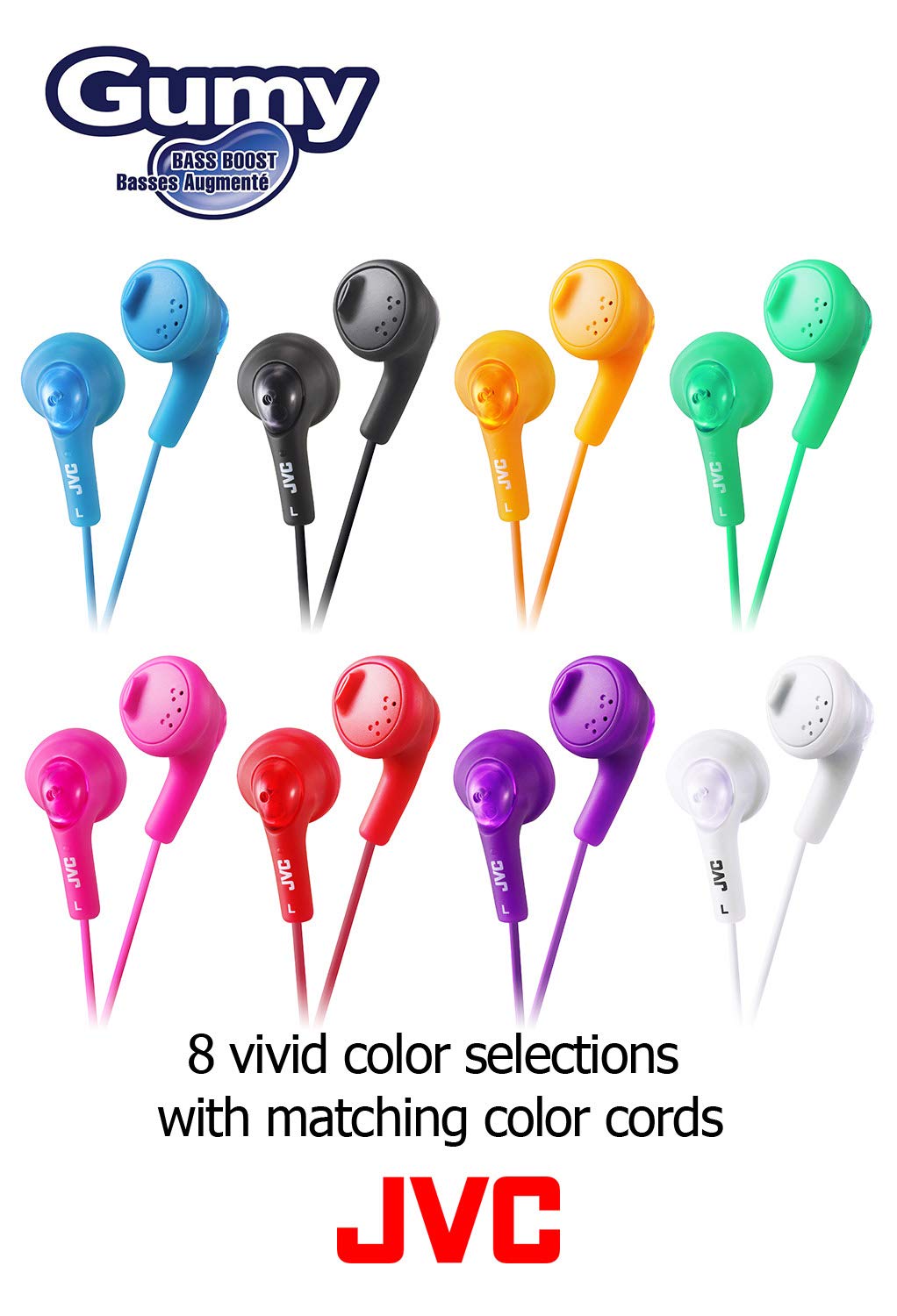 JVC HAF160V Gumy Ear Bud Headphone Violet