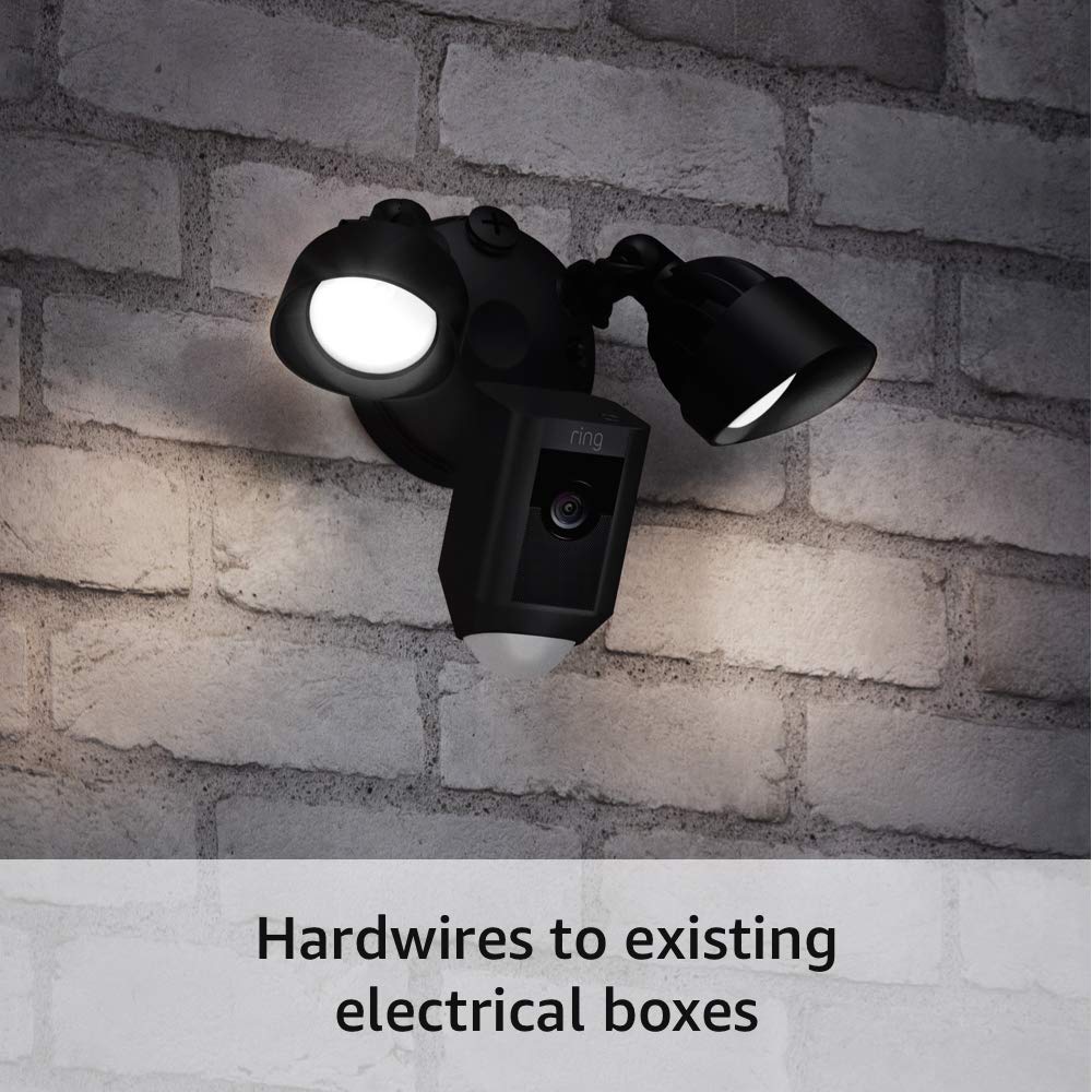 Ring Floodlight Cam X Black - lifetime video recording, 3-year device warranty, dedicated tech support - Distributor Bundle