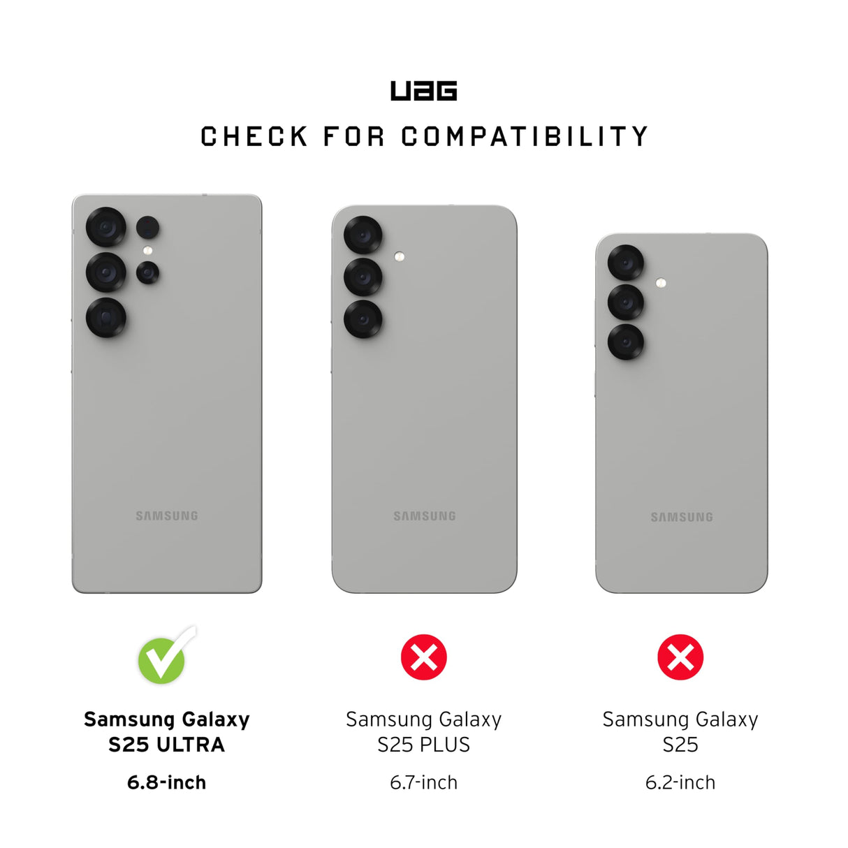 URBAN ARMOR GEAR UAG Designed for Samsung Galaxy S25 Ultra Case 6.8" Pathfinder Clear - Ash