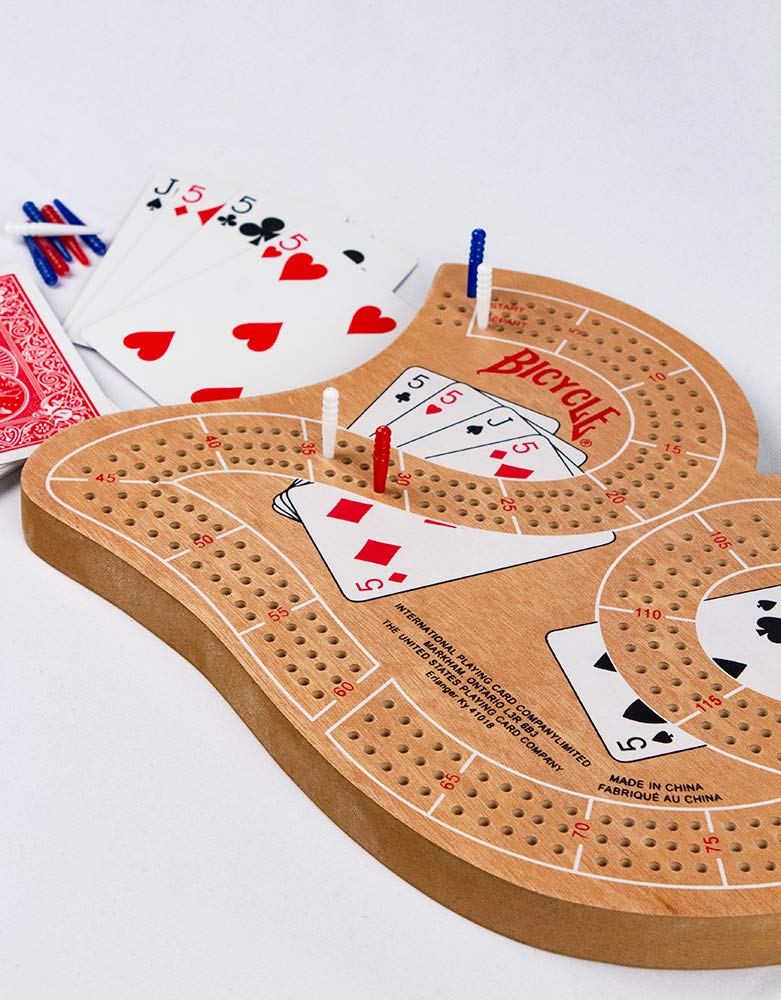 Bicycle Large 29 Wood Cribbage Board