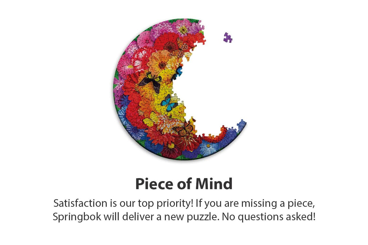 Springbok 500 Piece Round Jigsaw Puzzle Colorful Bloom