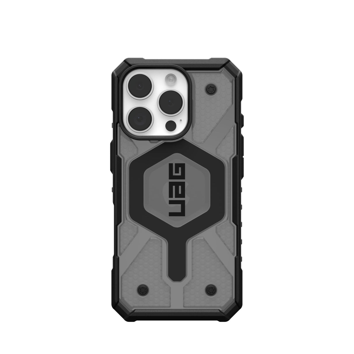 URBAN ARMOR GEAR UAG Designed for iPhone 16 Pro Case 6.3" Pathfinder Clear - Compatible with MagSafe Charging Rugged Shockproof Anti-Slip Military Grade Protective Cover, Ash