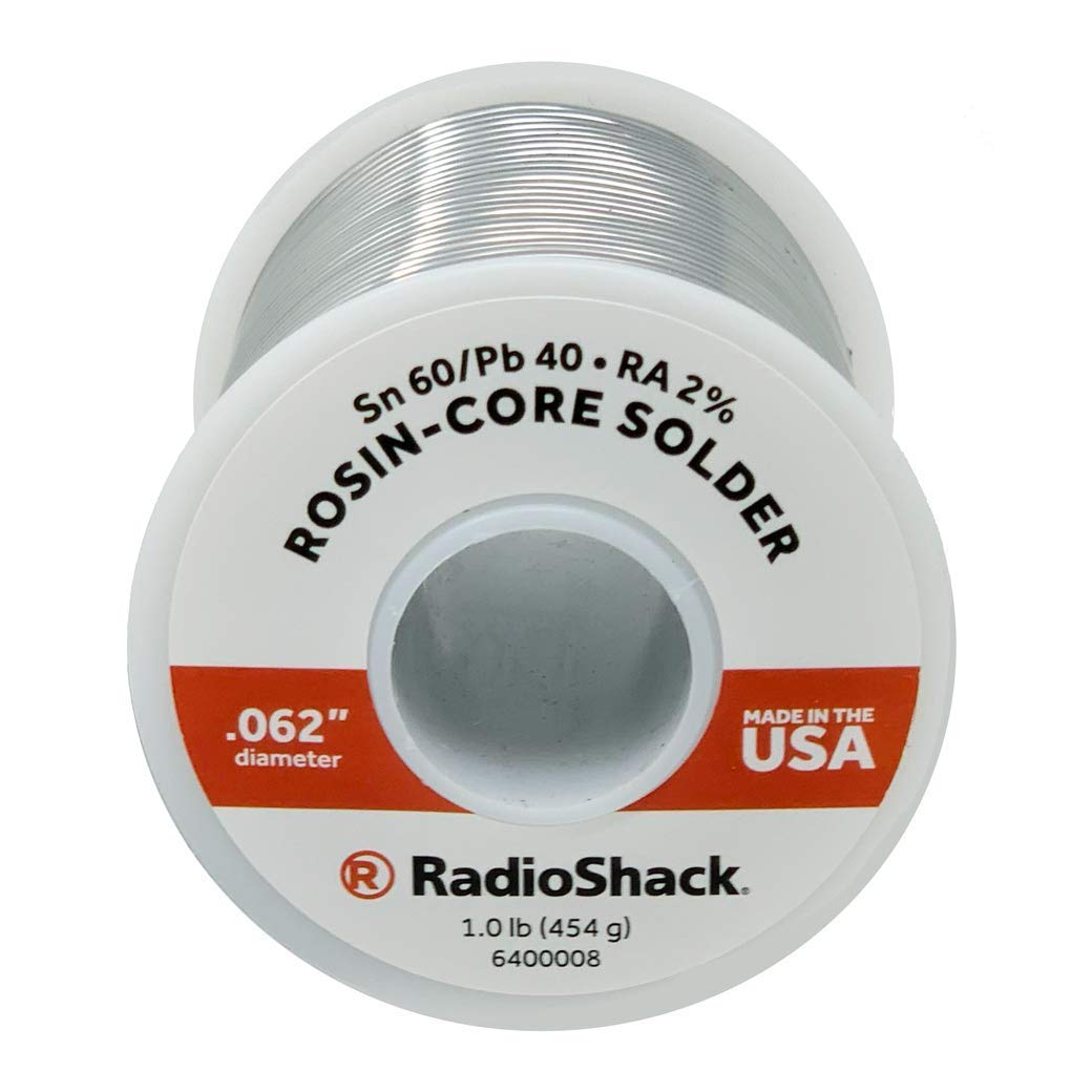 SNPB 60/40 ROSIN-CORE SOLDER, 0.062" DIAMETER - 1.0 LB.