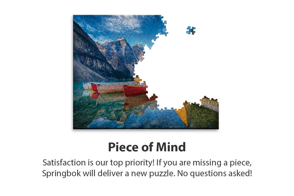 Springbok 1000 Piece Jigsaw Puzzle Calm Canoes