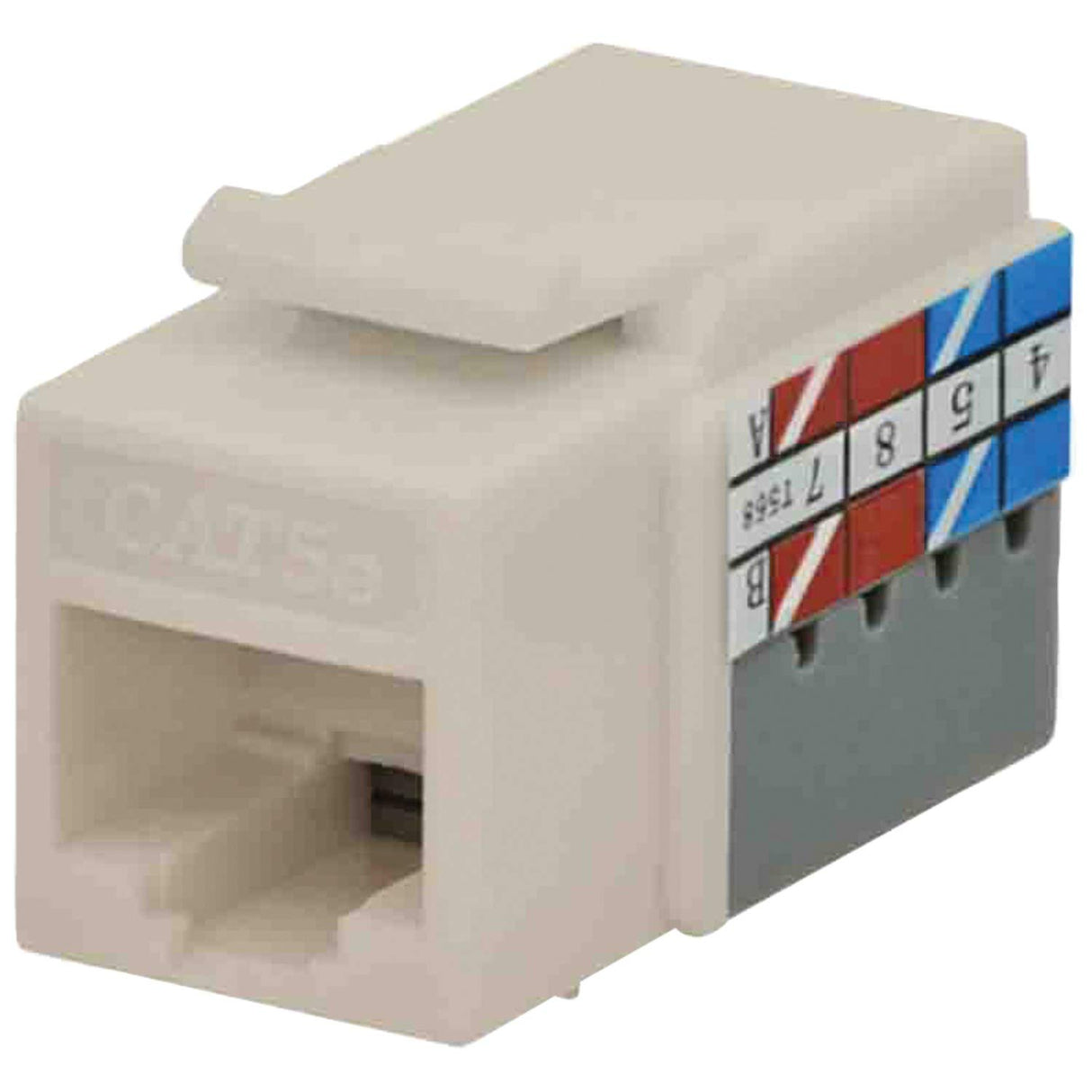 Datacomm Electronics 20-3425-LA-10 CAT-5E Jacks, 10 Pack (Lite Almond)