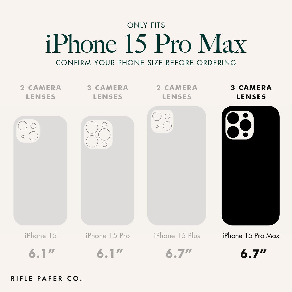 IPHONE 15 PRO MAX RIFLE PAPER CO. CASE WITH MAGSAFE - PETITE FLEURS