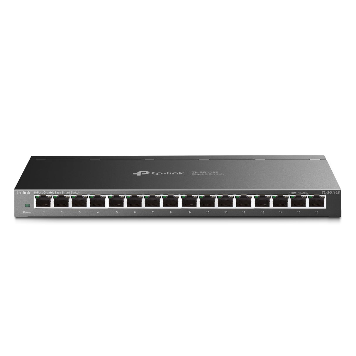 Used TP-Link TL-SG116E | 16 Port Gigabit Switch | Easy Smart Managed | Plug & Play | 3 Year Manufacturer Warranty | Desktop/Wall-Mount | Sturdy Metal w/ Shielded Ports | Support QoS, Vlan, IGMP and LAG