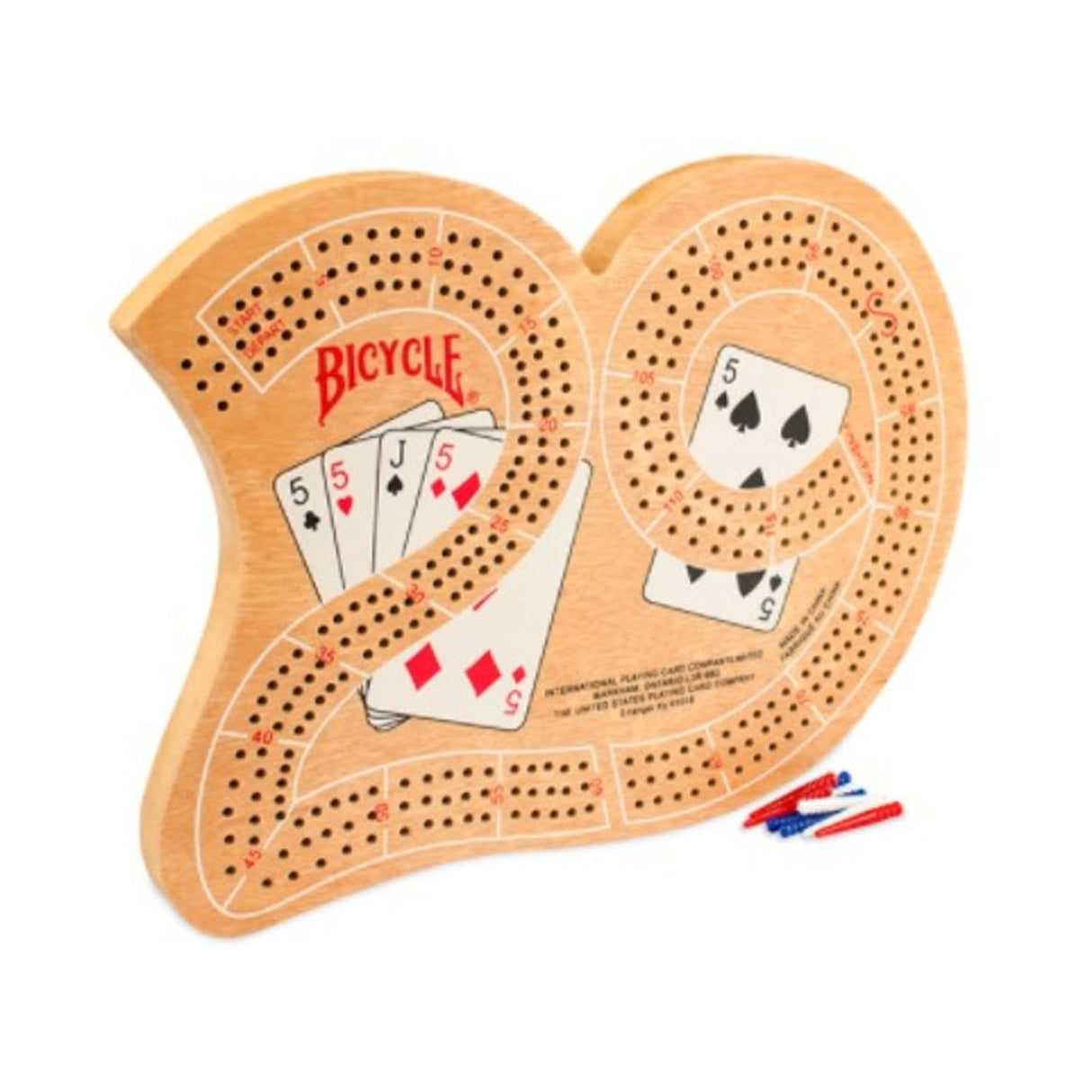 Bicycle Large 29 Wood Cribbage Board
