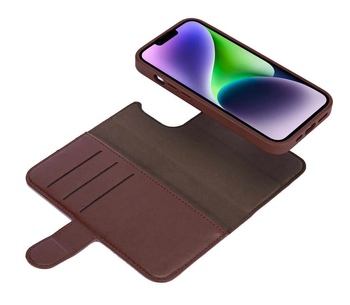 xBase iPhone 16 Pro Folio Exec Wallet Case MagSafe Compatible - Rustic Brown - image 5