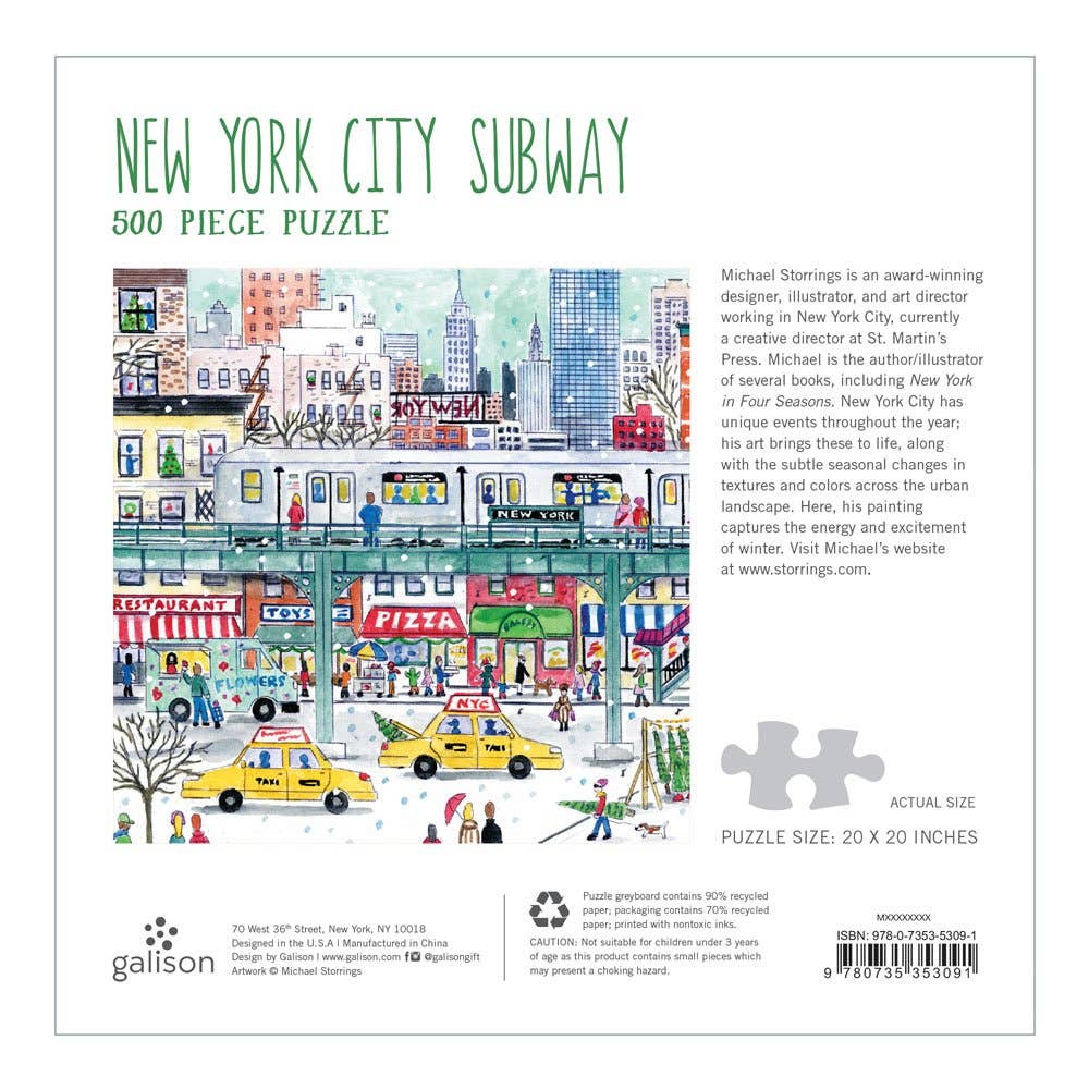 Galison - Michael Storrings New York City Subway 500 Piece Puzzle