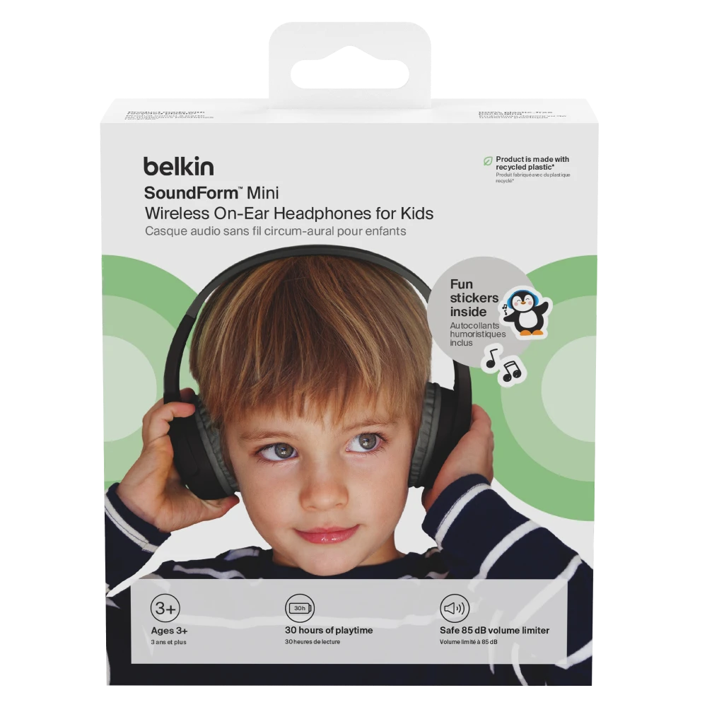 Belkin - Soundform Kids On Ear Headphones - Black