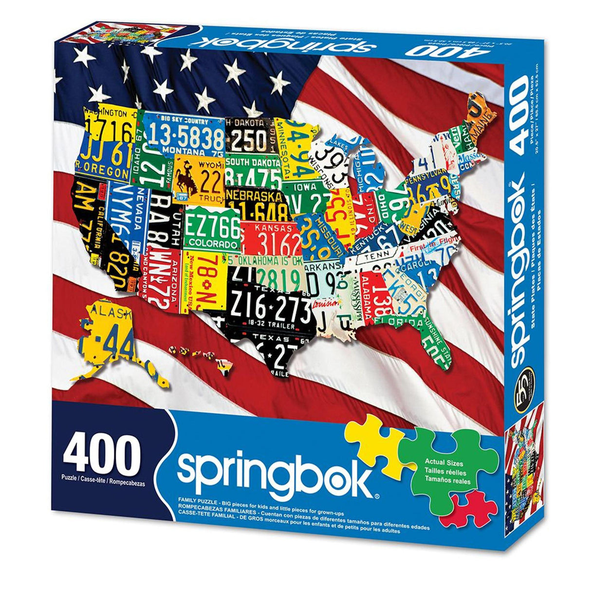 Springbok State Plates 400 Piece Jigsaw Puzzle