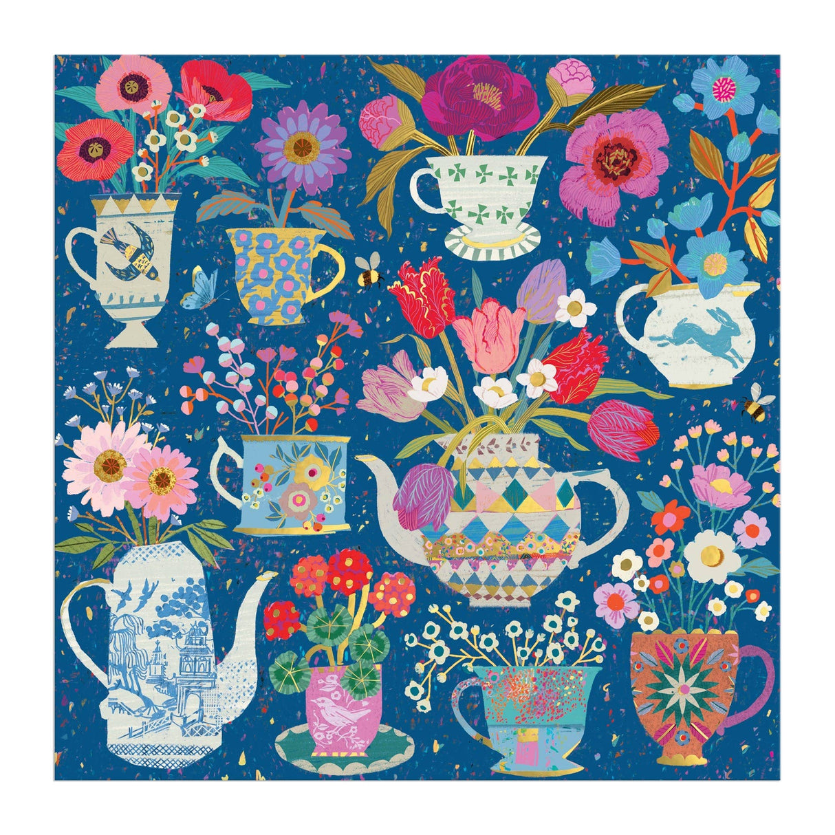 Galison - Victoria Ball Potted Teacups 500 Piece Foil Puzzle