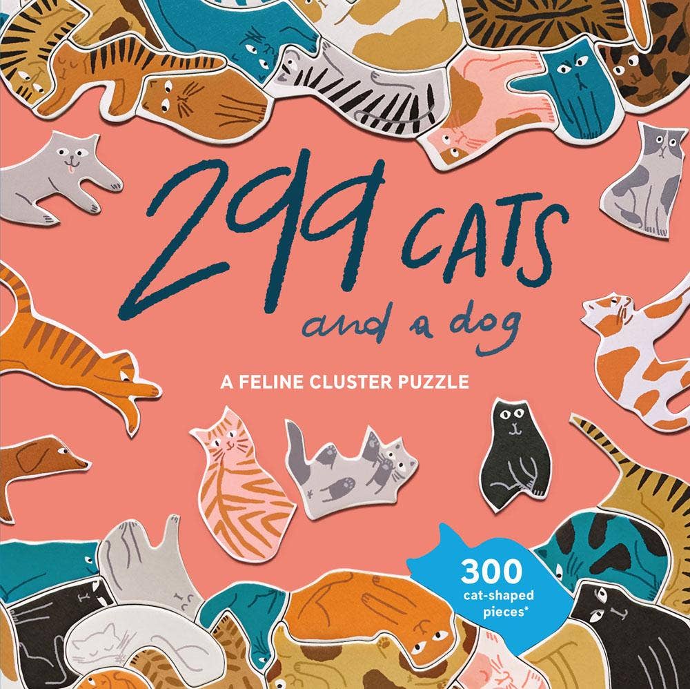 Galison - 299 Cats (and a Dog) 300 Piece Cluster Puzzle