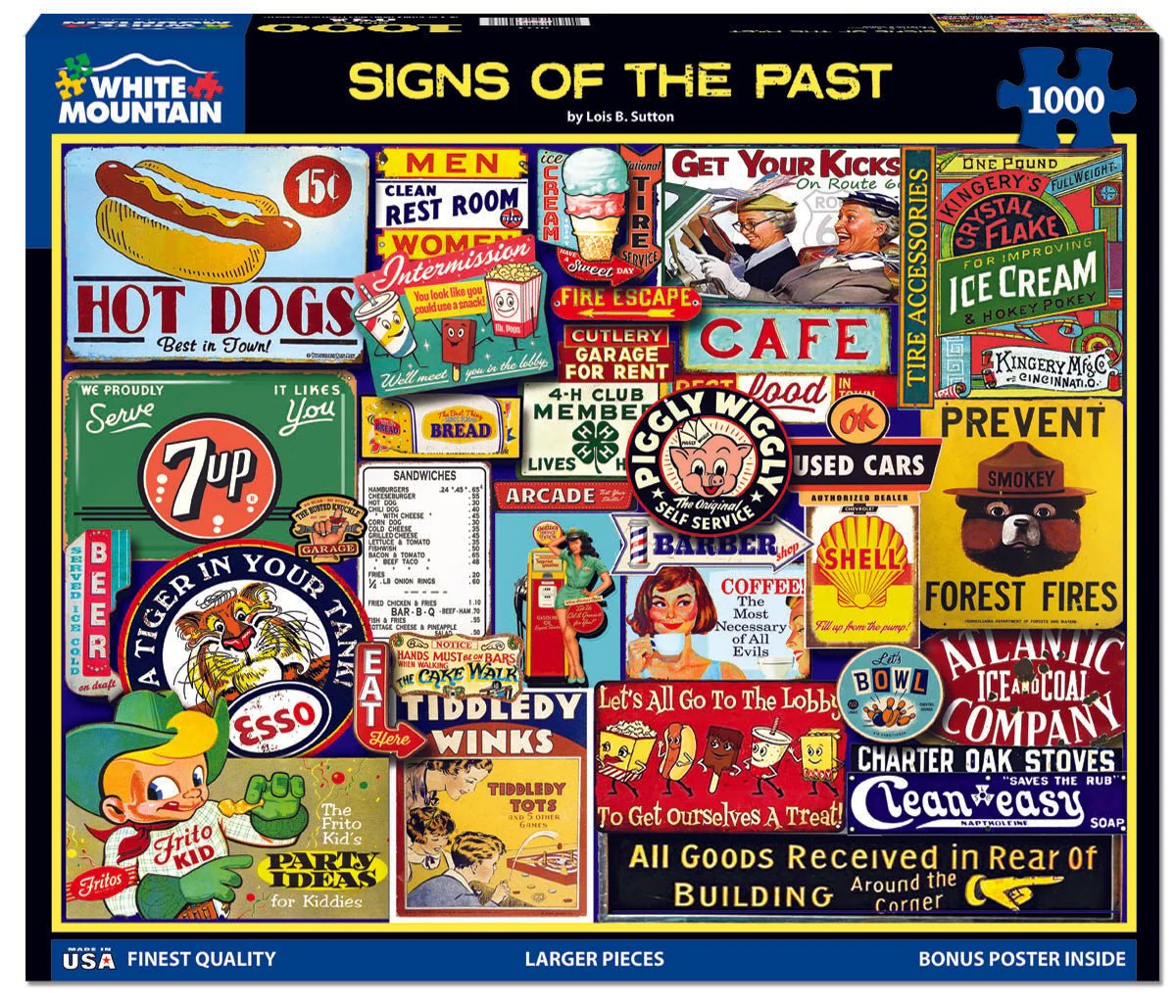 White Mountain Signs Of The Past - 1000 Piece Jigsaw Puzzle