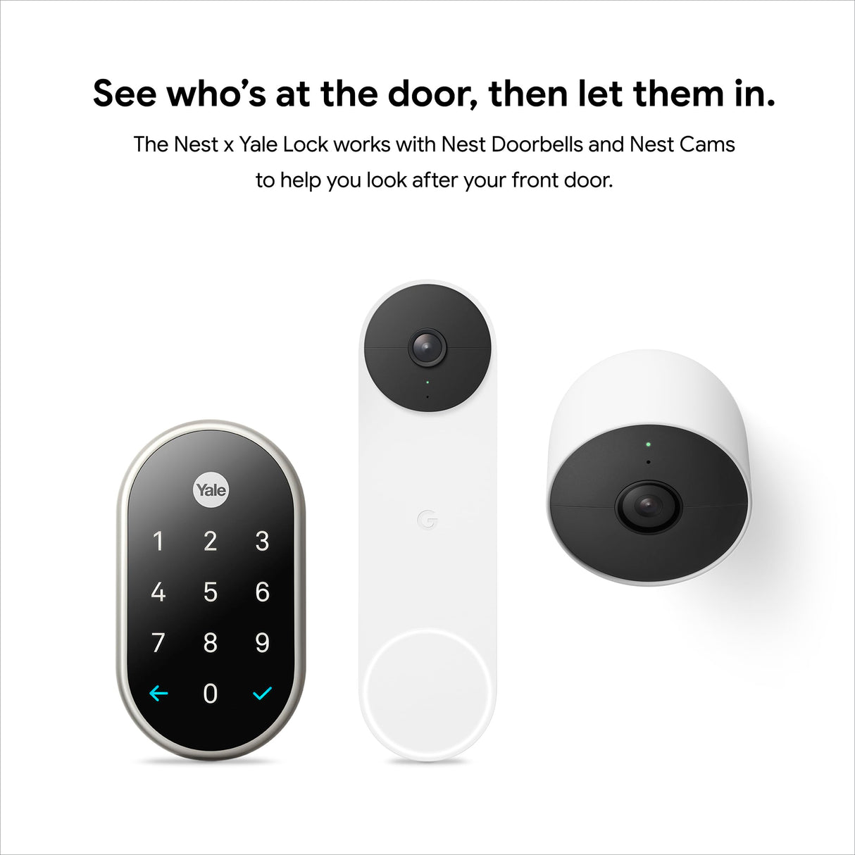 NEST X YALE - SMART LOCK WITH NEST CONNECT - SATIN NICKEL