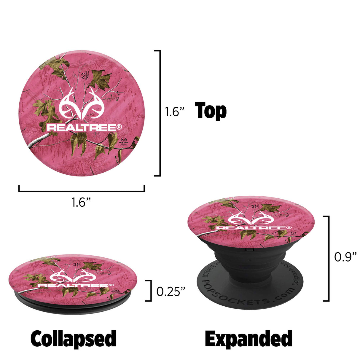 PopSockets: Collapsible Grip & Stand for Phones and Tablets - Reeltree Xtra Paradise Pink