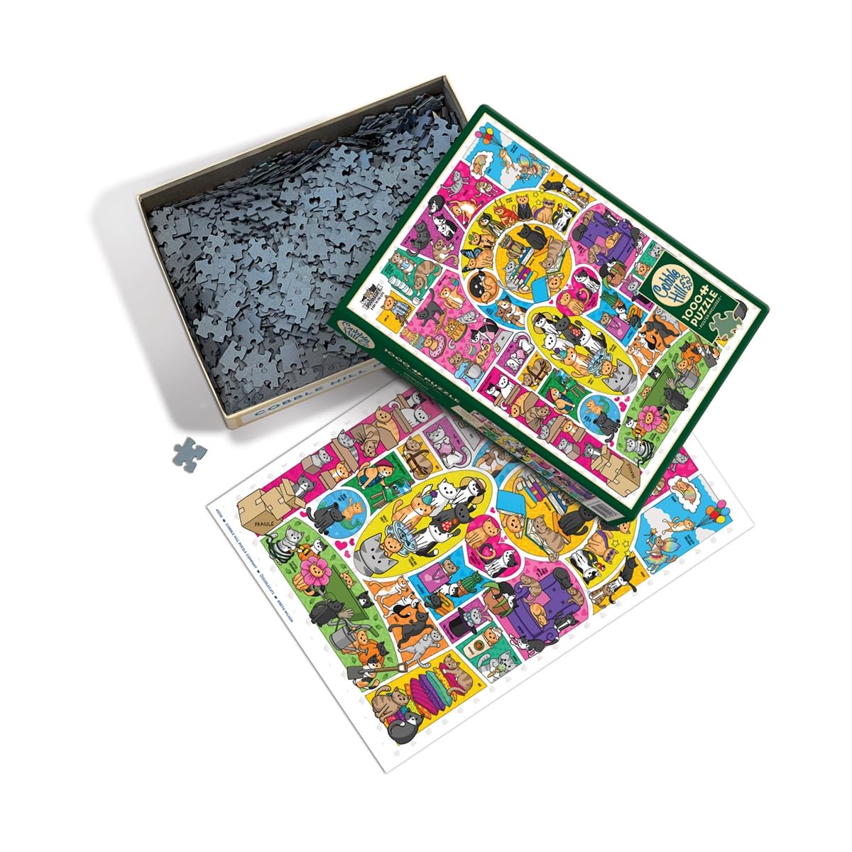 Cobble Hill 1000 Piece Puzzle - Doodlecats - Sample Poster Included