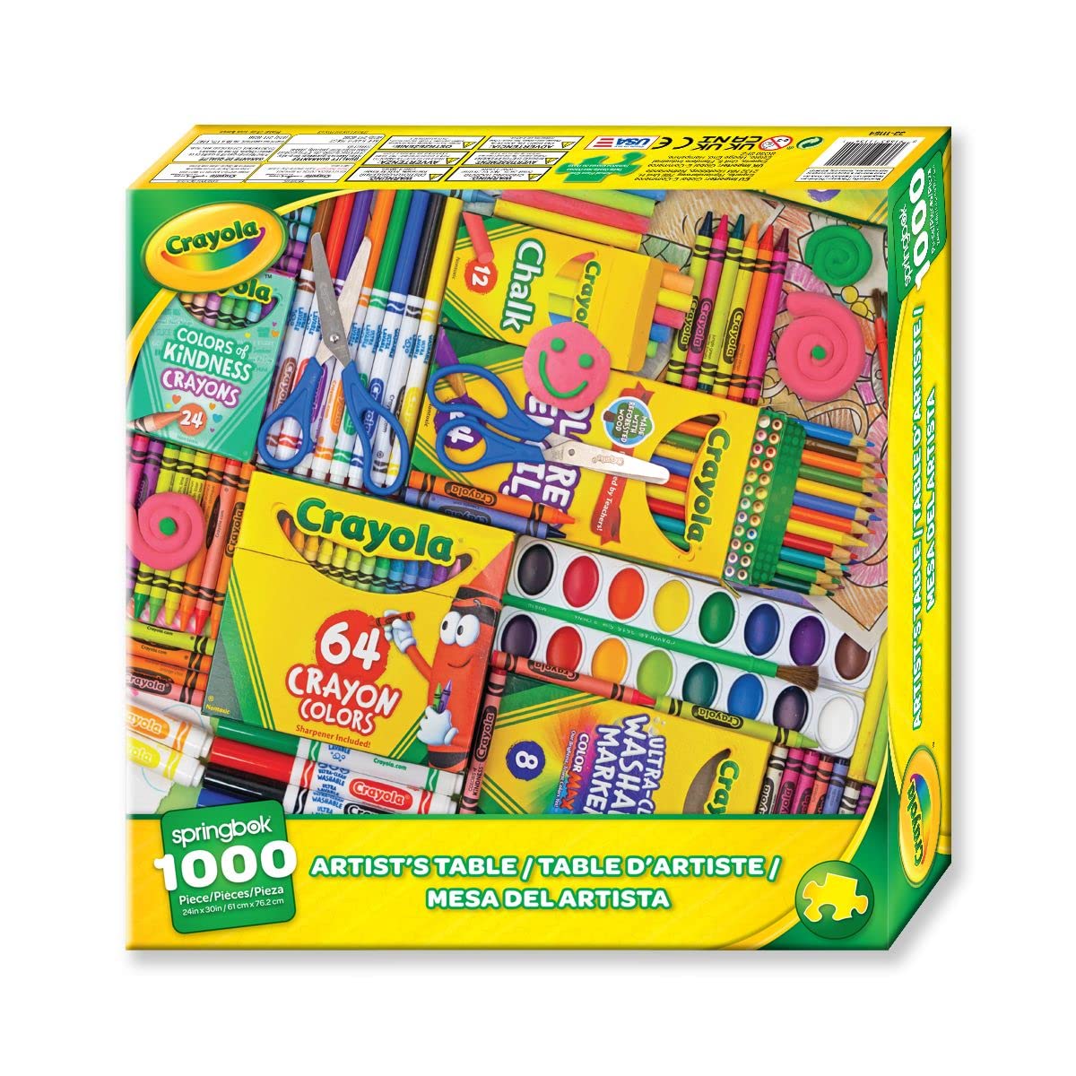 Springbok 1000 Piece Jigsaw Puzzle Crayola Artist'S Table