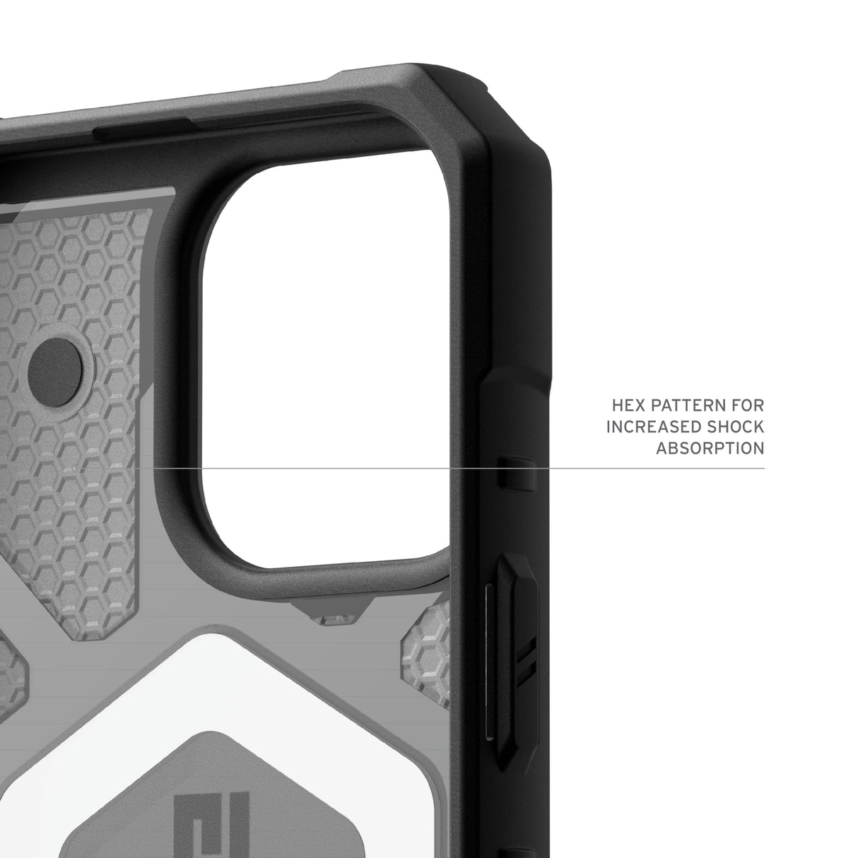 URBAN ARMOR GEAR UAG Designed for iPhone 16 Pro Case 6.3" Pathfinder Clear - Compatible with MagSafe Charging Rugged Shockproof Anti-Slip Military Grade Protective Cover, Ash