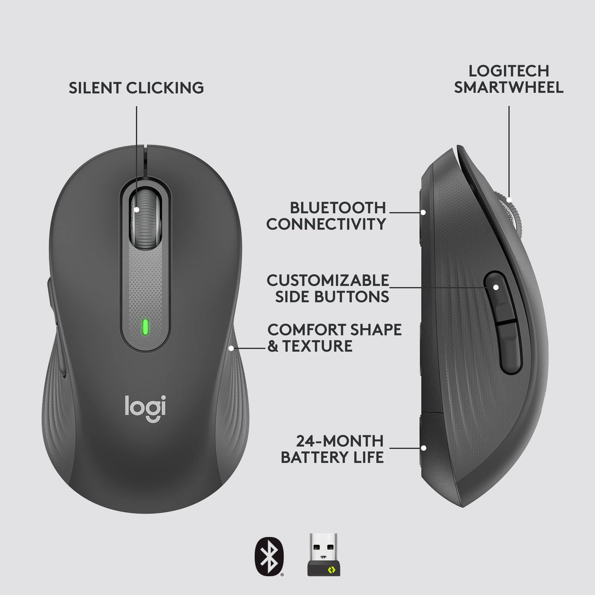 LOGITECH M650 WIRELESS MOUSE