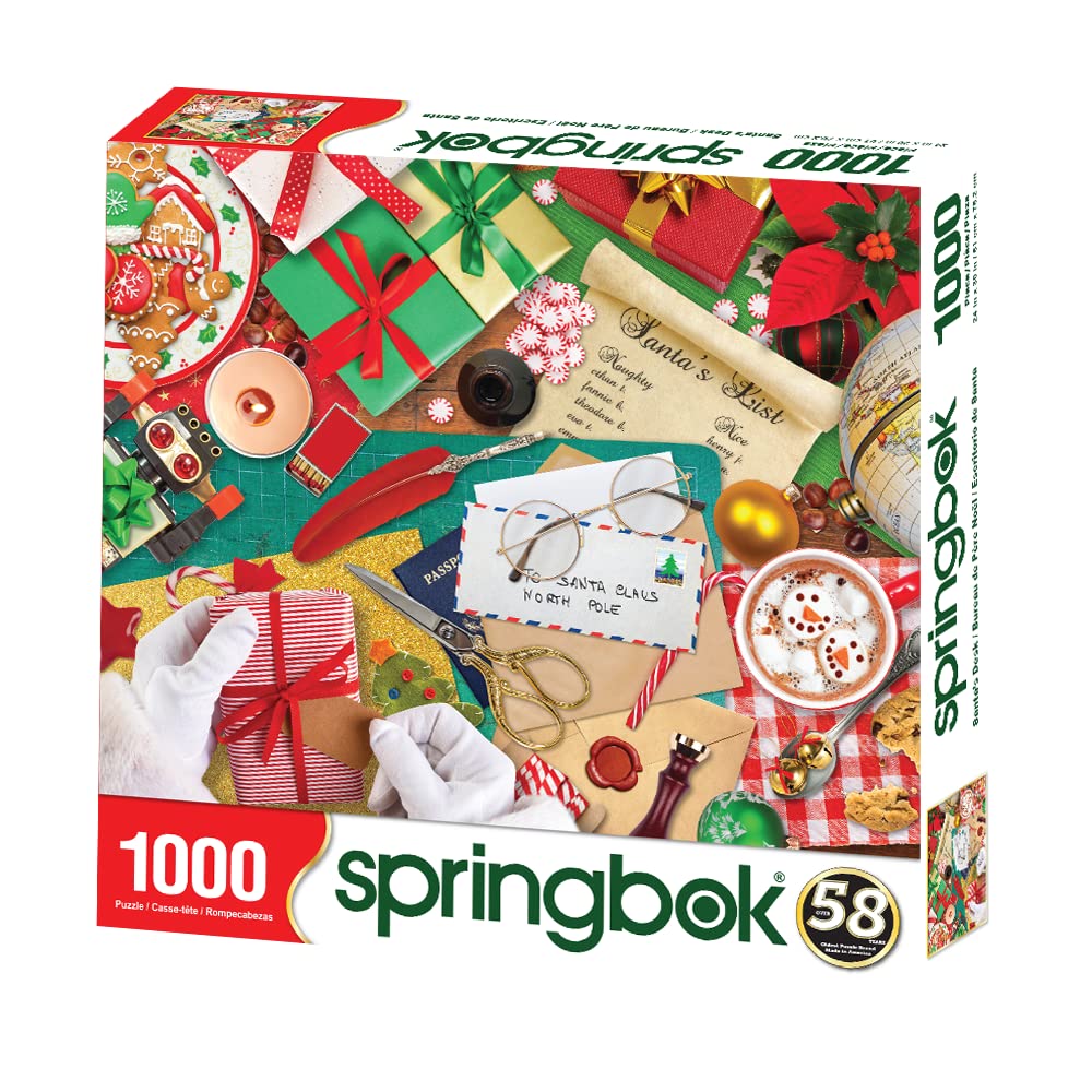 Springbok 1000 Piece Jigsaw Puzzle Santa'S Desk