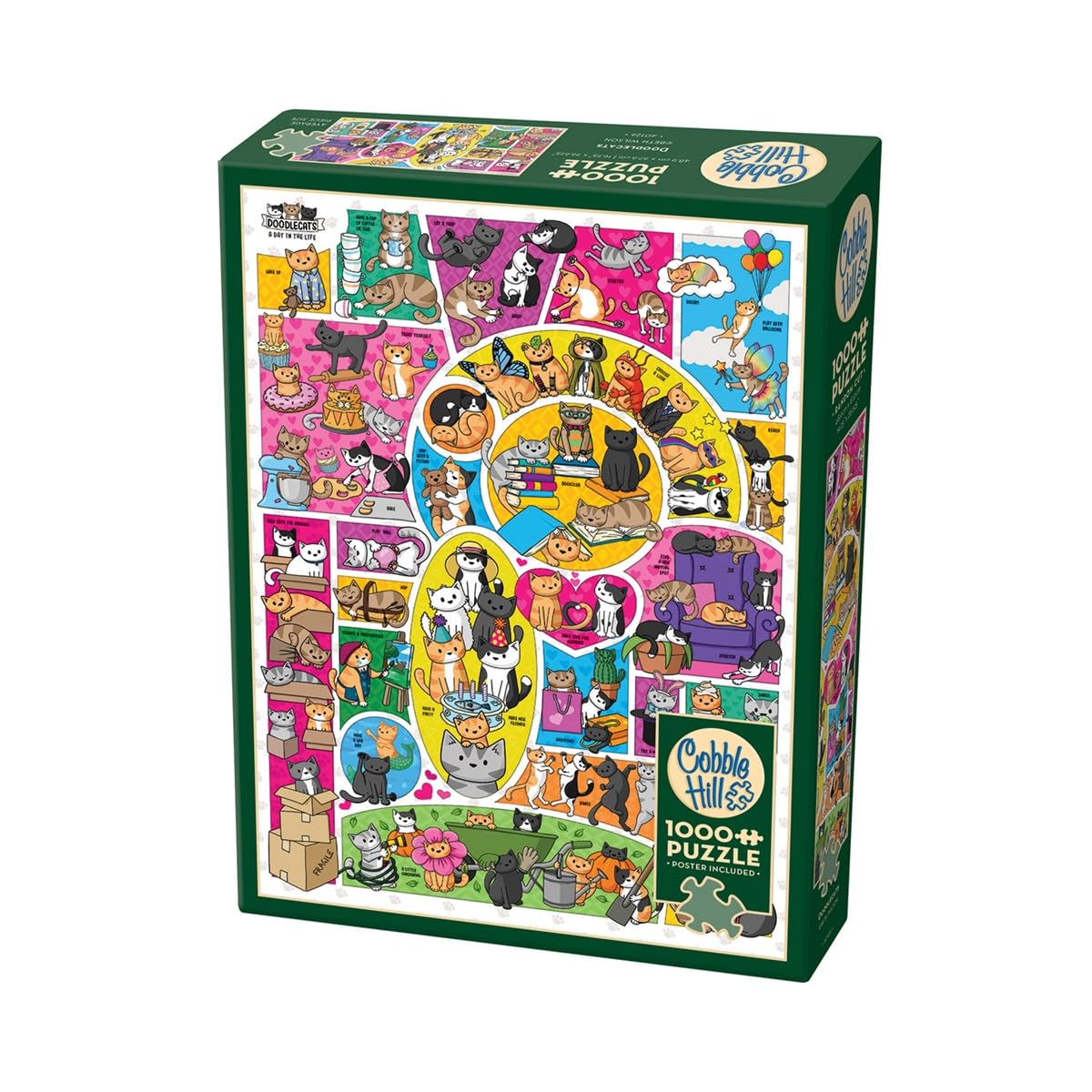 Cobble Hill 1000 Piece Puzzle - Doodlecats - Sample Poster Included