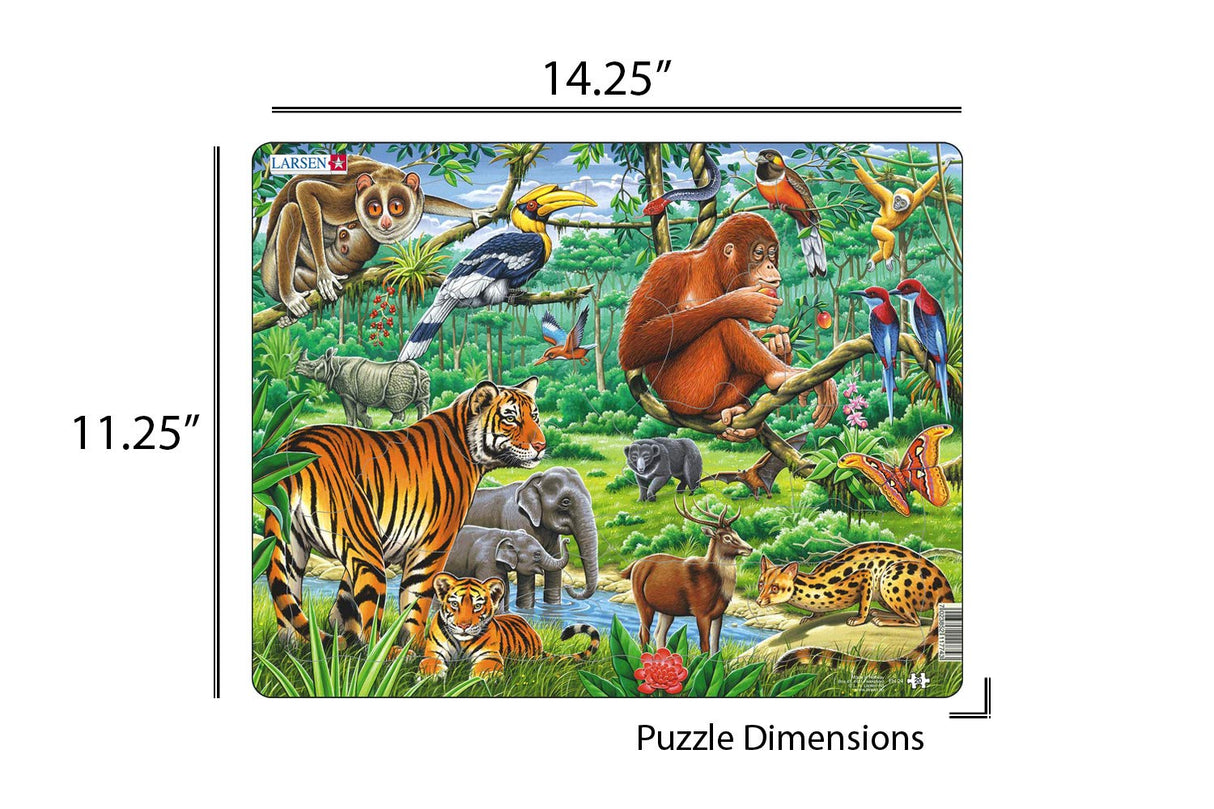 Larsen Puzzles Jungle 20 Piece Children'S Jigsaw Puzzle