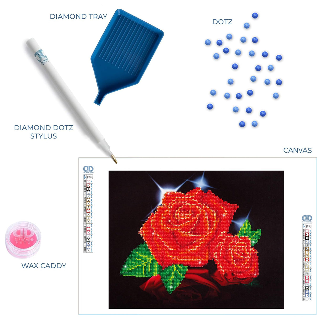 DIAMOND DOTZ ® - Red Rose Sparkle