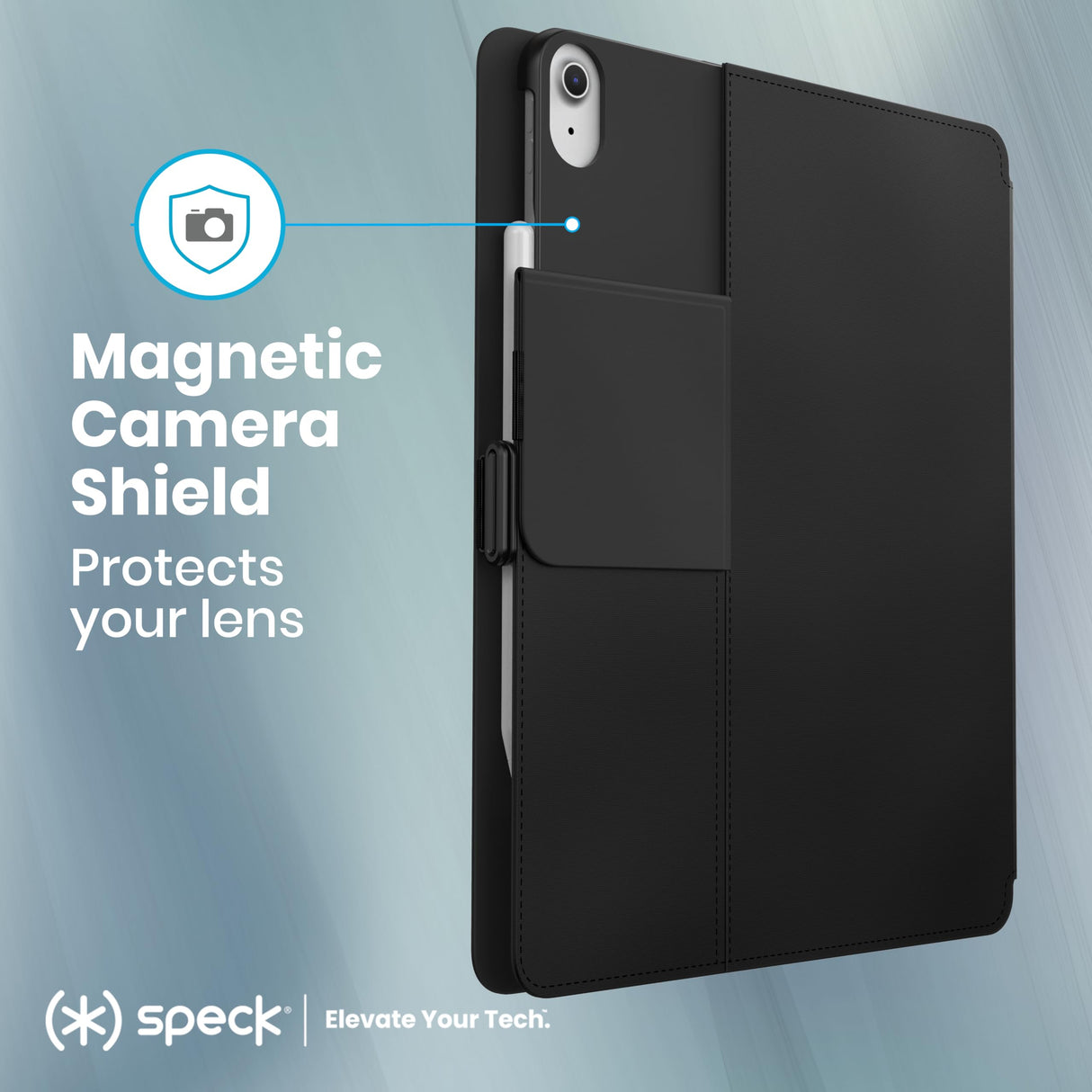 Speck New iPad Air 13 Case (2024) - Black/Black/White