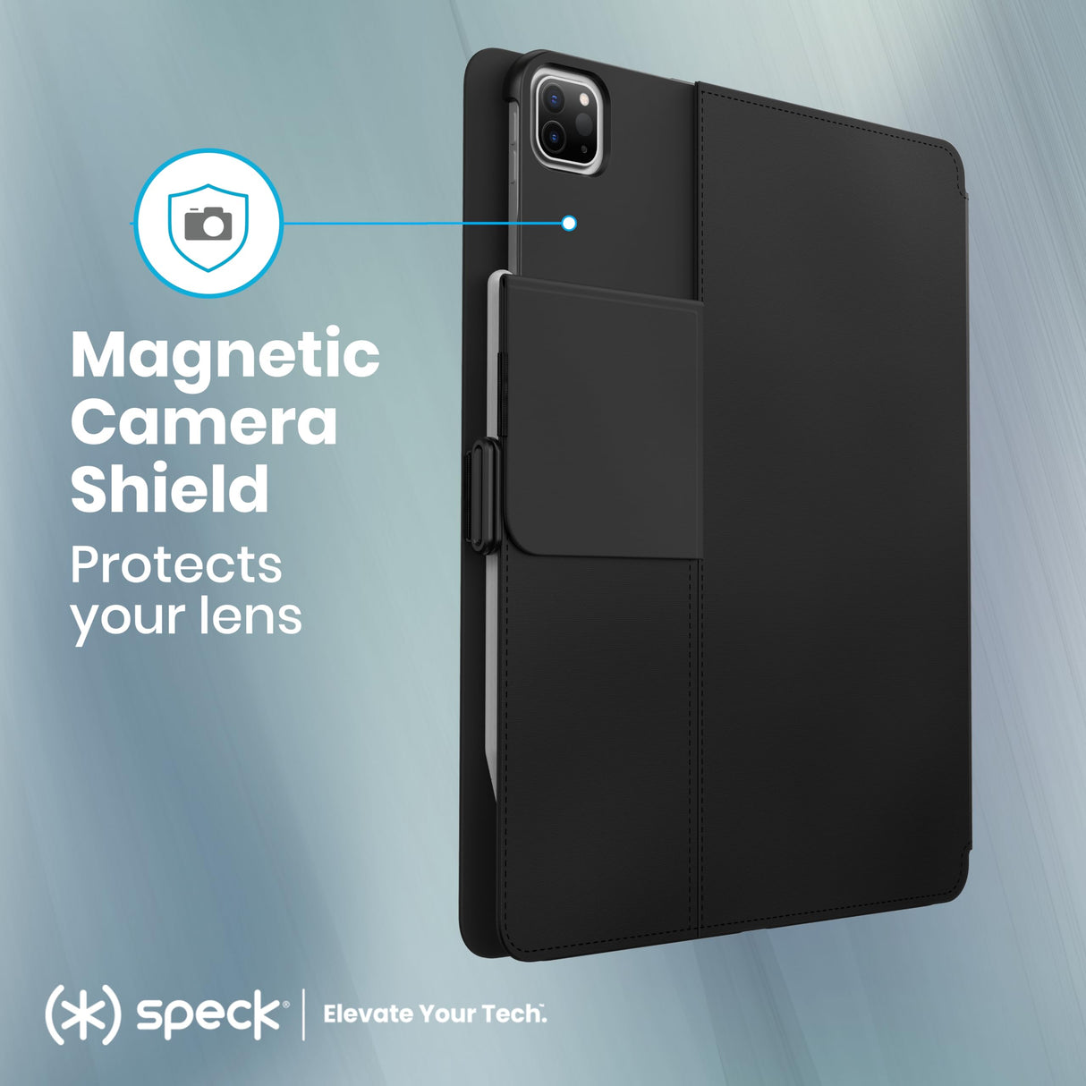 Speck New iPad Pro 12.9-13 Inch Case (2024 Model, 7th Generation) - Black/Black/White