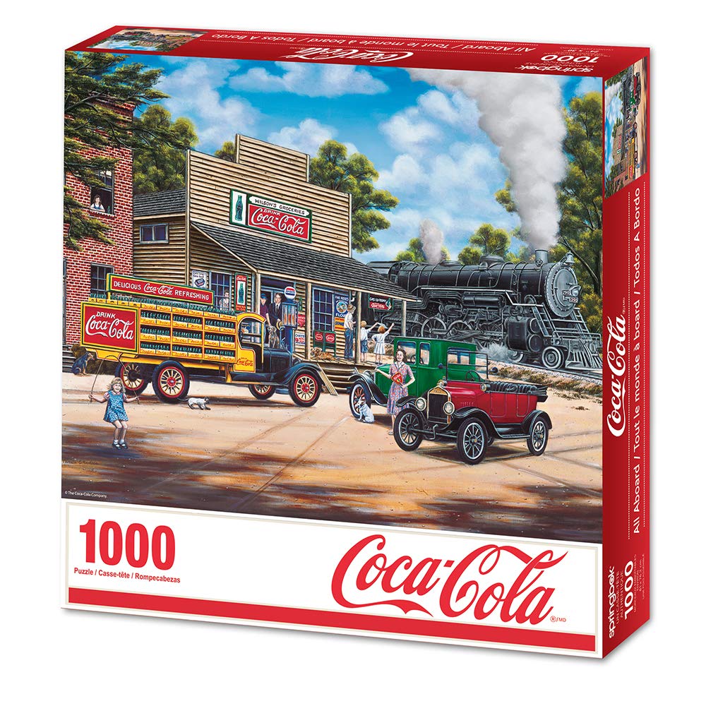 Springbok 1000 Piece Jigsaw Puzzle Coca-Cola All Aboard