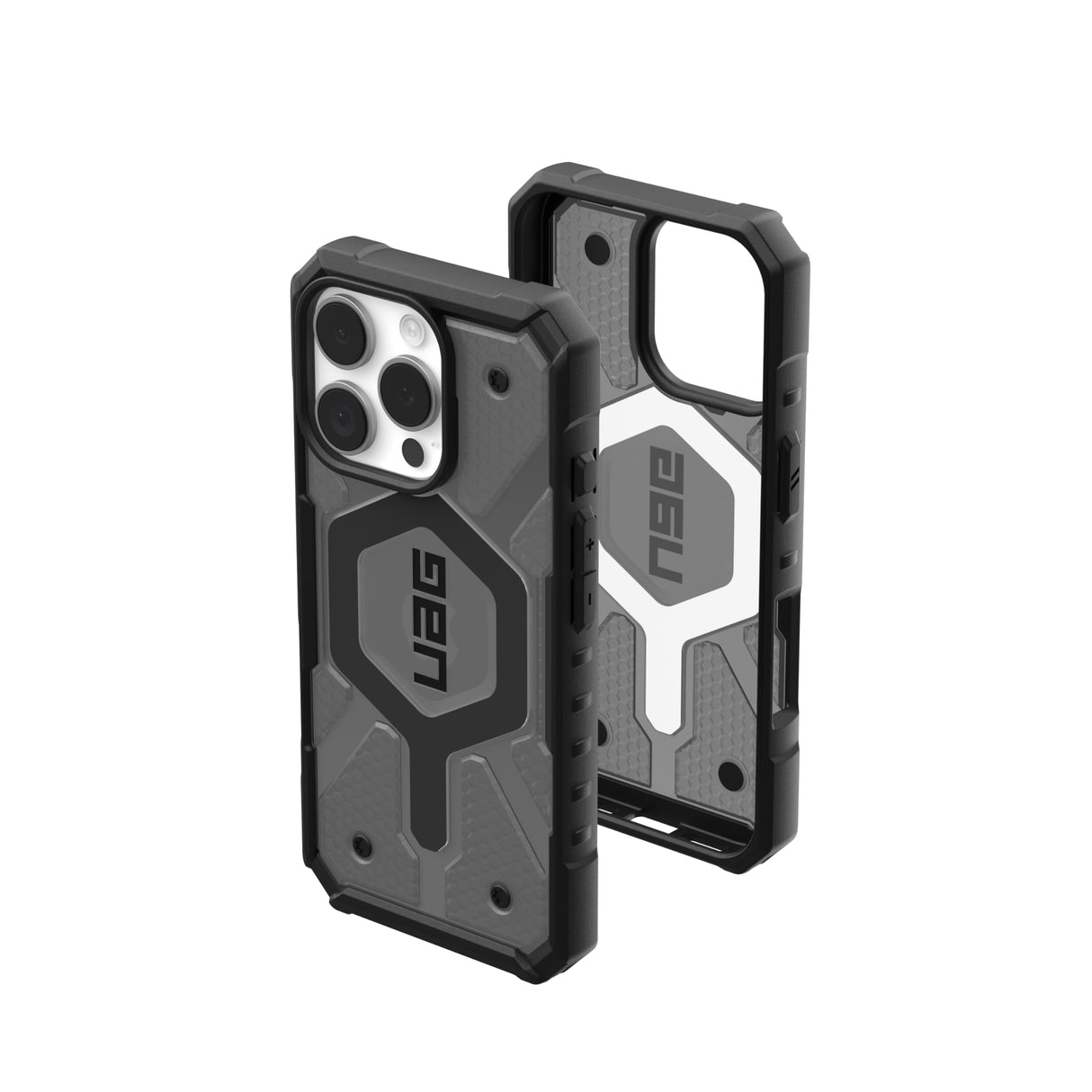 URBAN ARMOR GEAR UAG Designed for iPhone 16 Pro Case 6.3" Pathfinder Clear - Compatible with MagSafe Charging Rugged Shockproof Anti-Slip Military Grade Protective Cover, Ash