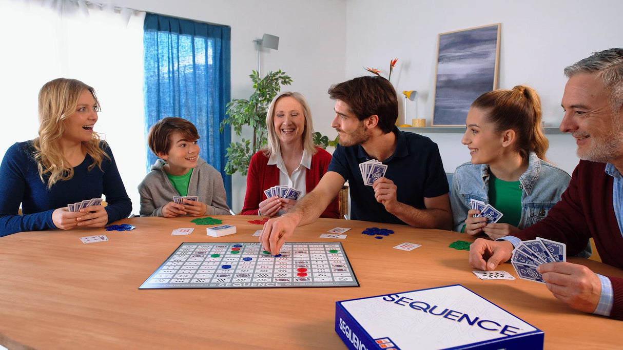 SEQUENCE- Original SEQUENCE Game with Folding Board, Cards and Chips by Jax