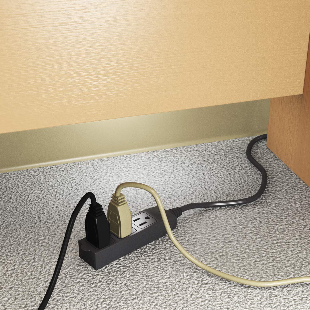 Stanley 31142 NCC31142 CordMax 15-Foot 3-Outlet Indoor Extension Cord, White