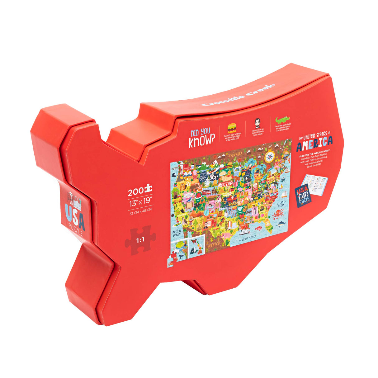 Crocodile Creek 200-pc USA Puzzle