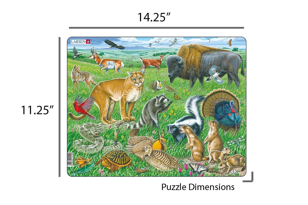 Larsen Puzzles American Prairie 53 Piece Children'S Jigsaw Puzzle