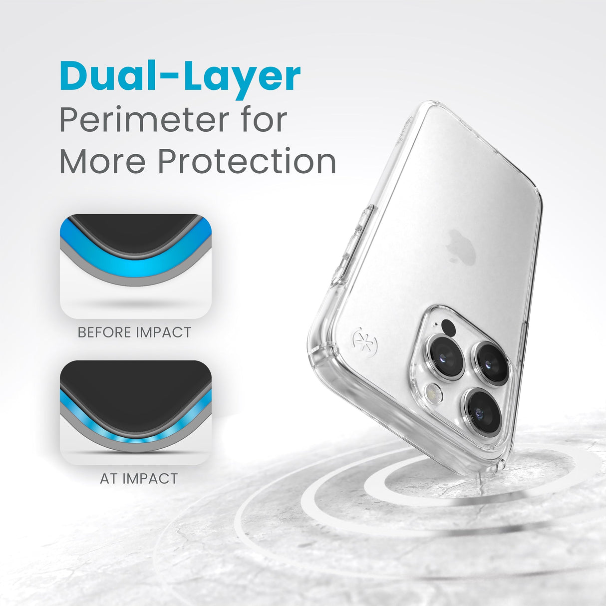 Speck - Presidio Perfect Clear Case For Apple Iphone 15 Pro - Clear