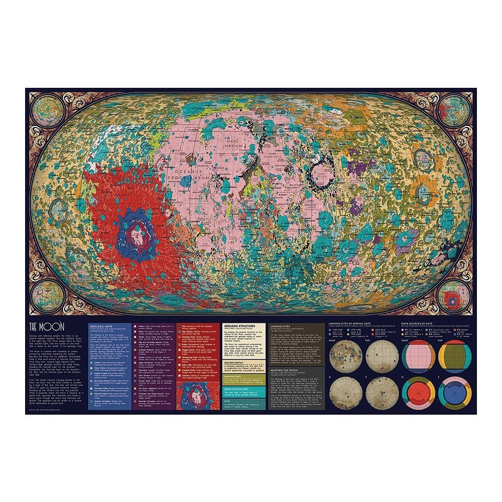Cobble Hill The Moon Jigsaw Puzzle & Poster - 1000 Pieces