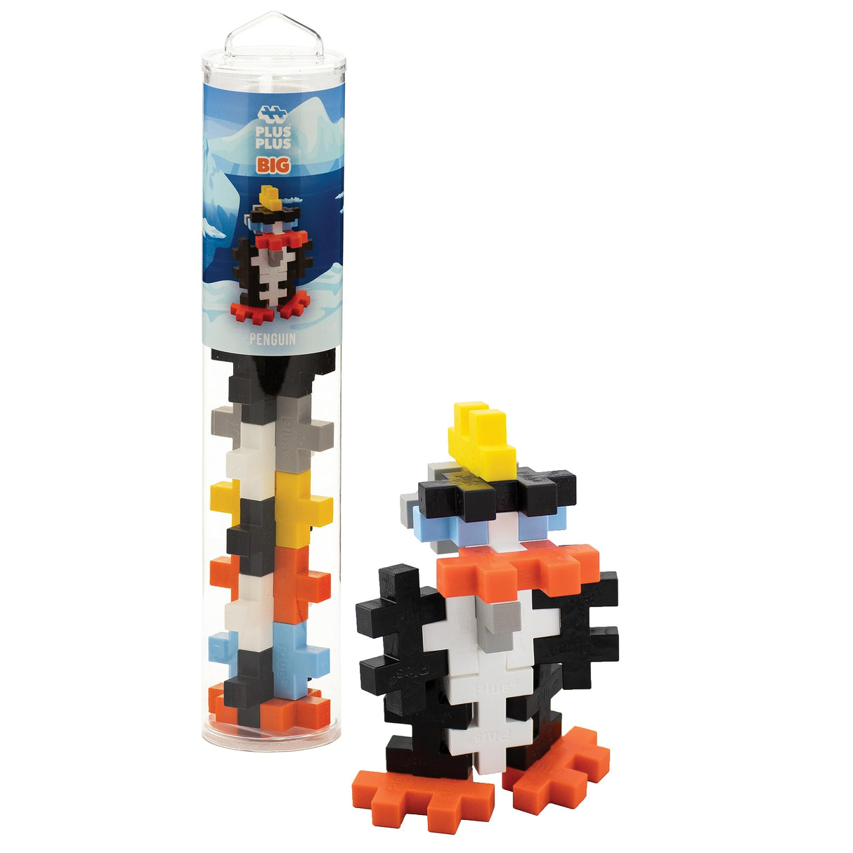 PLUS PLUS Big - Instructed Tube - 15 Piece Penguin