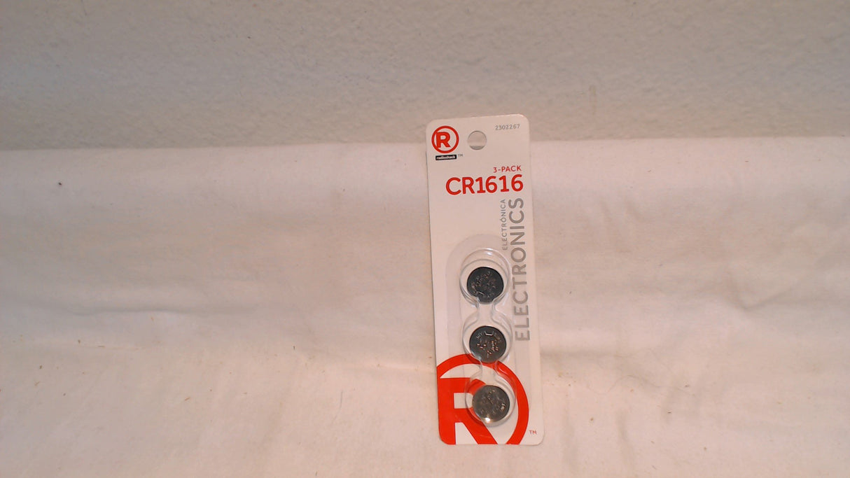 CR1616 LITHIUM COIN BATTERY (3-PACK)