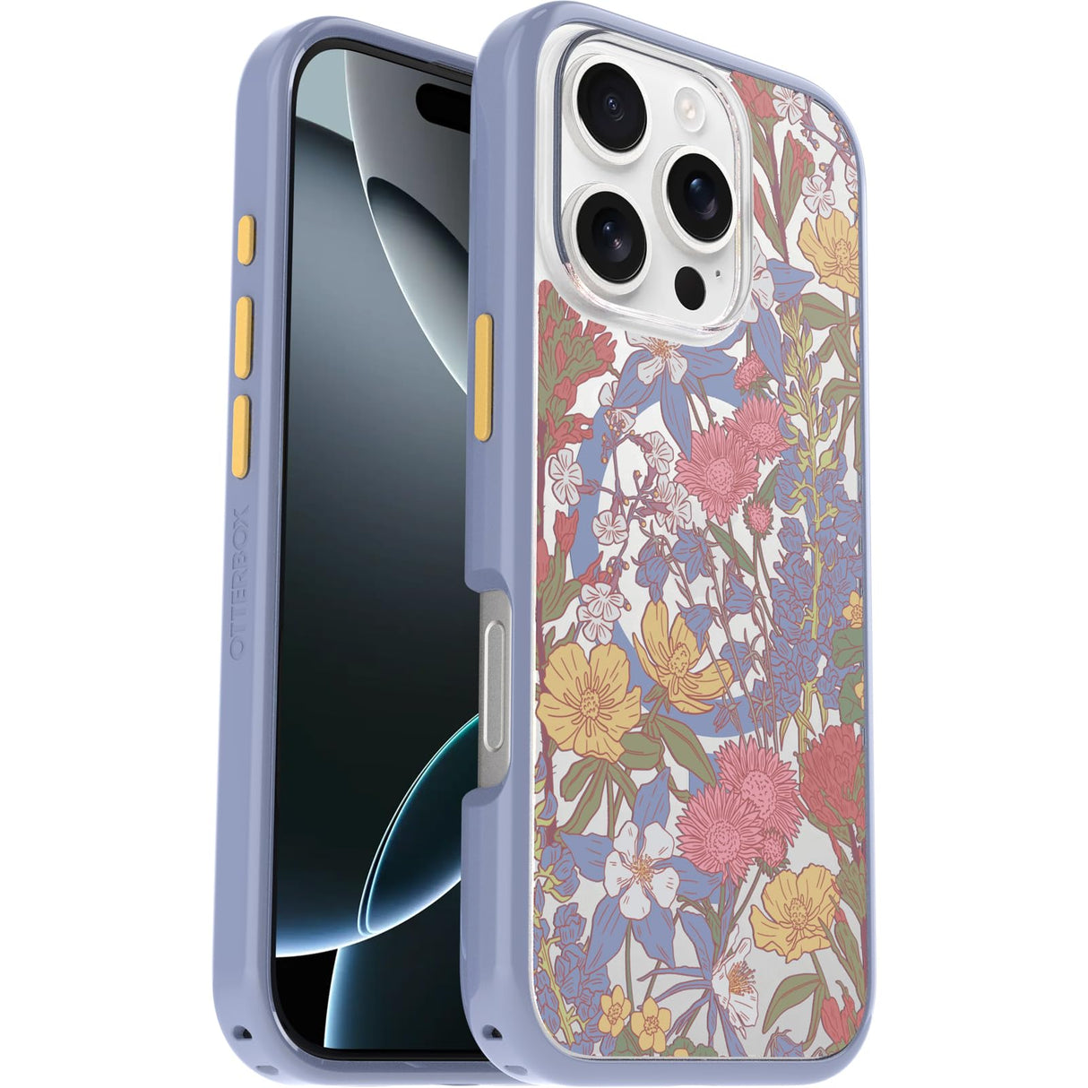 Otterbox - Symmetry Clear Magsafe Case For Apple Iphone 16 Pro - Co Wildflowers
