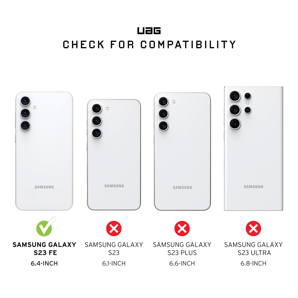 SAMSUNG GALAXY S23 FE URBAN ARMOR GEAR (UAG) PATHFINDER CASE - ASH