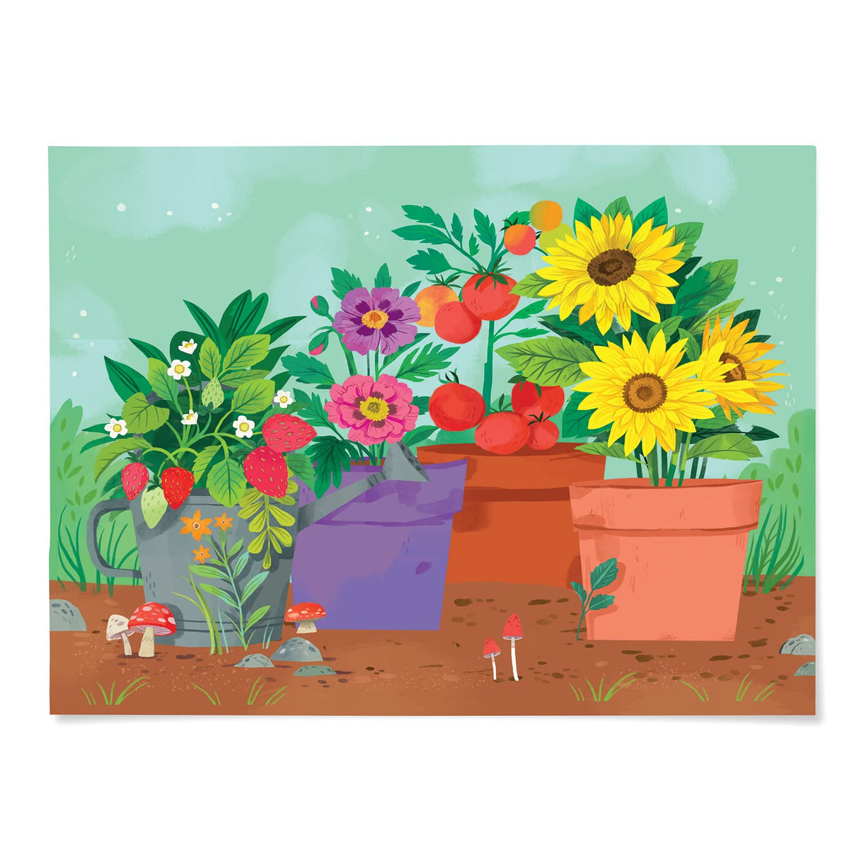 CROCODILE CREEK Garden Coloring Stickers 6pc, 1 EA