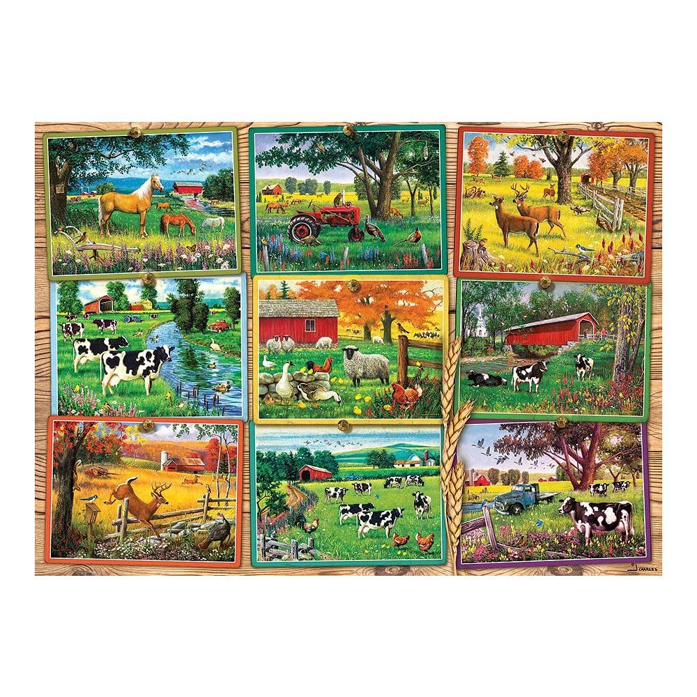 Cobble Hill Postcards from The Farm - 1000 Piece Puzzle