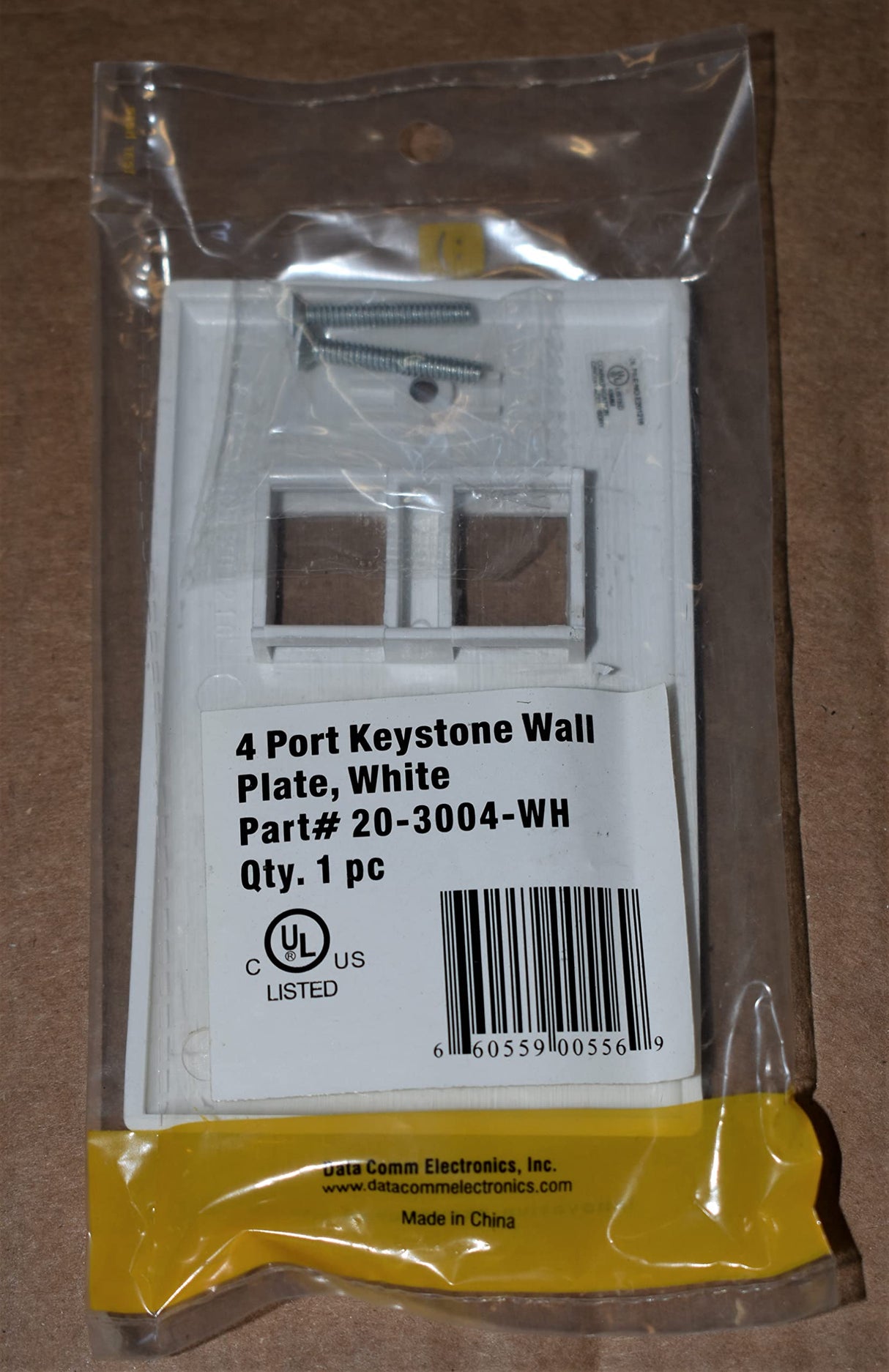 4 PORT STANDARD PLATE WHITE