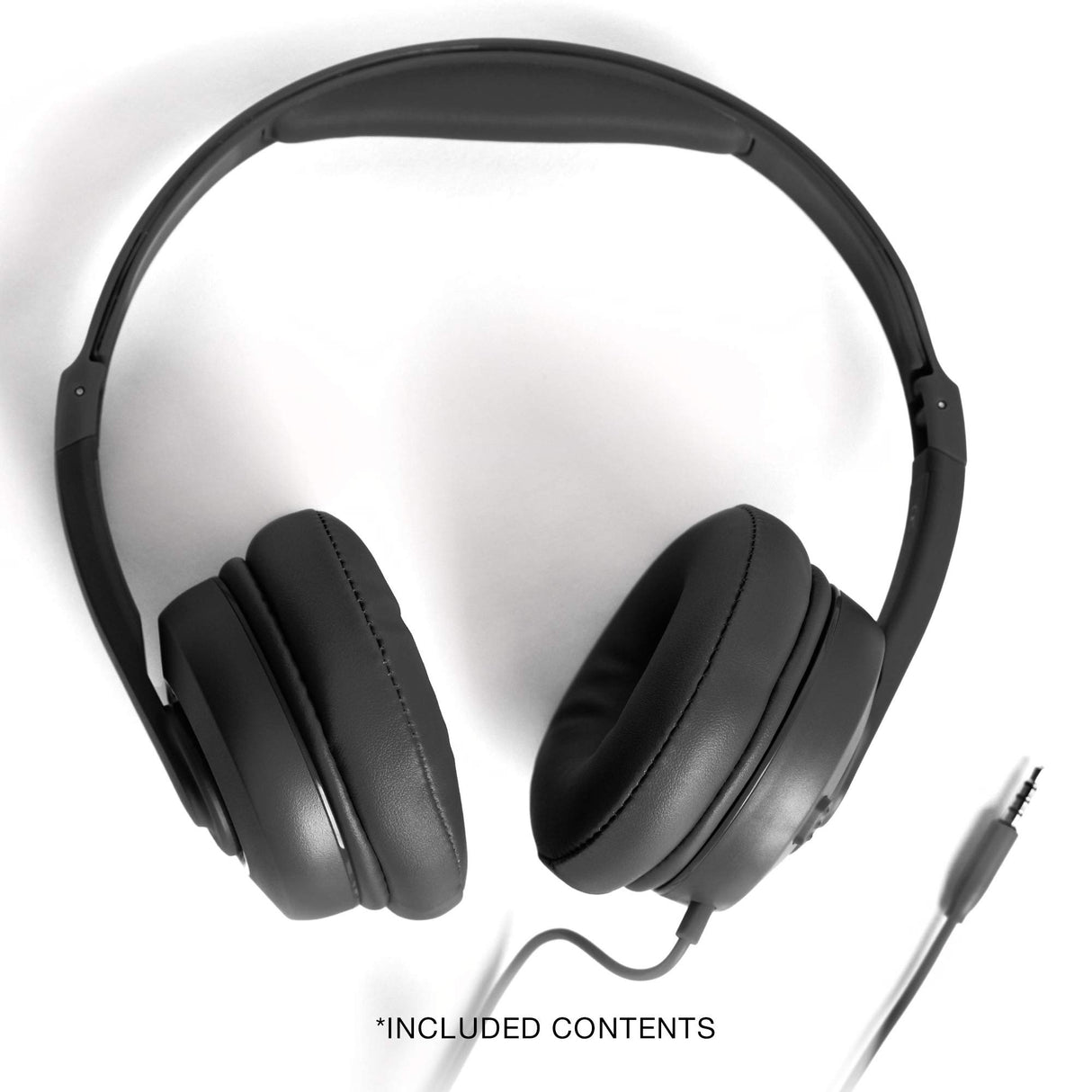 Skullcandy Cassette Junior On-Ear Wired Headphones, Volume-Limiting, Microphone, Works with Bluetooth Devices and Computers - Black